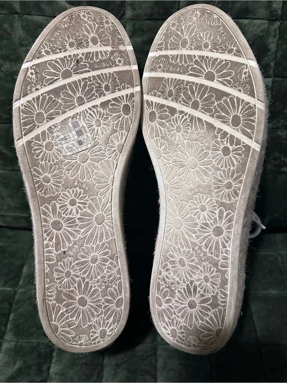 BOBS from Skechers Cream Canvas Espadrille Lace-Up Sneakers